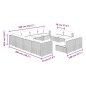 vidaXL Set de muebles de jardín 11 pzas cojines ratán sintético gris vidaXL Set de muebles de jardín 11 pzas cojines ratán sintético gris