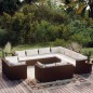 vidaXL Set muebles de jardín 11 piezas cojines ratán sintético marrón vidaXL Set muebles de jardín 11 piezas cojines ratán sintético marrón