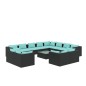 vidaXL Set de muebles de jardín 13 pzas cojines ratán sintético negro vidaXL Set de muebles de jardín 13 pzas cojines ratán sintético negro