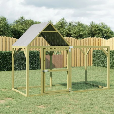 vidaXL Gallinero madera maciza de pino impregnada 200x100x150 cm