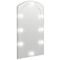 vidaXL Espejo con luces LED vidrio arco 90x45 cm vidaXL Espejo con luces LED vidrio arco 90x45 cm