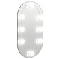vidaXL Espejo con luces LED vidrio ovalado 40x20 cm vidaXL Espejo con luces LED vidrio ovalado 40x20 cm