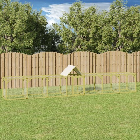 vidaXL Gallinero madera maciza de pino impregnada 700x100x150 cm