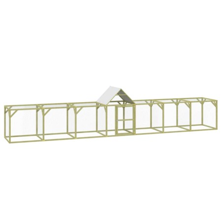 vidaXL Gallinero madera maciza de pino impregnada 700x100x150 cm
