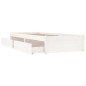 vidaXL Estructura de cama con cajones blanco 90x200 cm vidaXL Estructura de cama con cajones blanco 90x200 cm