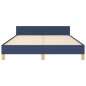 vidaXL Estructura de cama con cabecero tela gris taupe azul 140x200 cm vidaXL Estructura de cama con cabecero tela gris taupe azul 140x200 cm