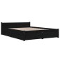 vidaXL Estructura de cama con cajones negro king size 150x200 cm vidaXL Estructura de cama con cajones negro king size 150x200 cm