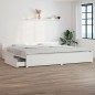 vidaXL Estructura de cama con cajones blanco 200x200 cm vidaXL Estructura de cama con cajones blanco 200x200 cm