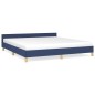 vidaXL Estructura de cama con cabecero de tela azul 180x200 cm vidaXL Estructura de cama con cabecero de tela azul 180x200 cm