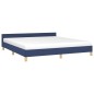 vidaXL Estructura de cama con cabecero de tela azul 180x200 cm vidaXL Estructura de cama con cabecero de tela azul 180x200 cm