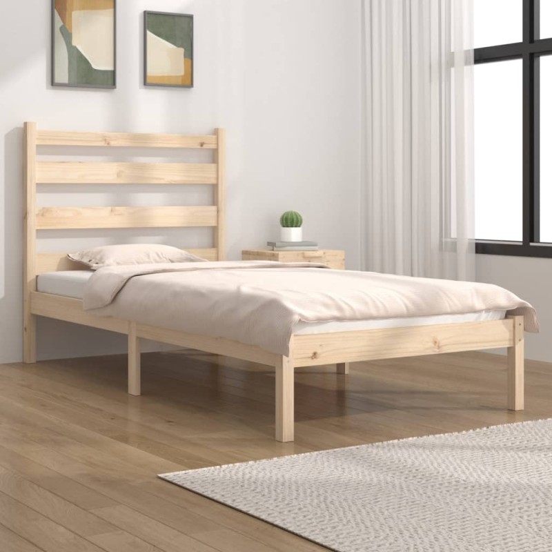 vidaXL Estructura de cama de madera maciza de pino 90x200 cm vidaXL Estructura de cama de madera maciza de pino 90x200 cm