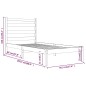 vidaXL Estructura de cama de madera maciza de pino 90x200 cm vidaXL Estructura de cama de madera maciza de pino 90x200 cm