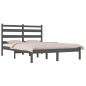 vidaXL Estructura de cama de madera maciza de pino gris 140x200 cm vidaXL Estructura de cama de madera maciza de pino gris 140x200 cm
