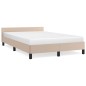 vidaXL Estructura de cama cabecero cuero sintético capuchino 120x200cm vidaXL Estructura de cama cabecero cuero sintético capuchino 120x200cm