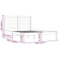 vidaXL Estructura de cama madera maciza de pino gris 180x200 cm vidaXL Estructura de cama madera maciza de pino gris 180x200 cm