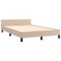 vidaXL Estructura de cama cabecero cuero sintético capuchino 120x200cm vidaXL Estructura de cama cabecero cuero sintético capuchino 120x200cm