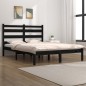 vidaXL Estructura de cama de madera maciza de pino negra 140x200 cm vidaXL Estructura de cama de madera maciza de pino negra 140x200 cm