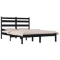 vidaXL Estructura de cama de madera maciza de pino negra 140x200 cm vidaXL Estructura de cama de madera maciza de pino negra 140x200 cm