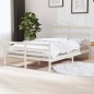 vidaXL Estructura de cama matrimonial madera de pino blanca 120x190 cm vidaXL Estructura de cama matrimonial madera de pino blanca 120x190 cm