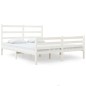 vidaXL Estructura de cama matrimonial madera de pino blanca 120x190 cm vidaXL Estructura de cama matrimonial madera de pino blanca 120x190 cm