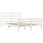 vidaXL Estructura de cama matrimonial madera de pino blanca 120x190 cm vidaXL Estructura de cama matrimonial madera de pino blanca 120x190 cm