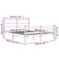 vidaXL Estructura de cama matrimonial madera de pino blanca 120x190 cm vidaXL Estructura de cama matrimonial madera de pino blanca 120x190 cm