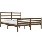 vidaXL Estructura de cama doble pequeña madera pino marrón 120x190 cm vidaXL Estructura de cama doble pequeña madera pino marrón 120x190 cm