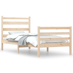 vidaXL Estructura de cama madera maciza de pino 100x200 cm