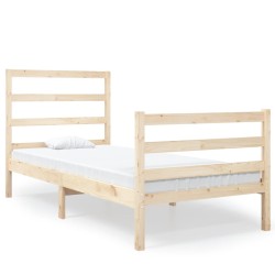 vidaXL Estructura de cama madera maciza de pino 75x190 cm