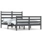vidaXL Estructura de cama de madera maciza de pino gris 140x200 cm vidaXL Estructura de cama de madera maciza de pino gris 140x200 cm