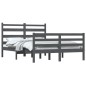 vidaXL Estructura de cama de madera maciza de pino gris 140x200 cm vidaXL Estructura de cama de madera maciza de pino gris 140x200 cm