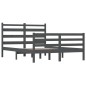 vidaXL Estructura de cama de madera maciza de pino gris 140x200 cm vidaXL Estructura de cama de madera maciza de pino gris 140x200 cm