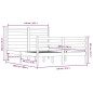 vidaXL Estructura de cama de madera maciza de pino gris 140x200 cm vidaXL Estructura de cama de madera maciza de pino gris 140x200 cm
