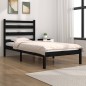 vidaXL Estructura de cama madera maciza pino negra 75x190 cm 2FT6 vidaXL Estructura de cama madera maciza pino negra 75x190 cm 2FT6