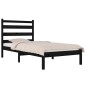 vidaXL Estructura de cama madera maciza pino negra 75x190 cm 2FT6 vidaXL Estructura de cama madera maciza pino negra 75x190 cm 2FT6
