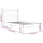vidaXL Estructura de cama madera maciza pino negra 75x190 cm 2FT6 vidaXL Estructura de cama madera maciza pino negra 75x190 cm 2FT6