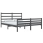 vidaXL Estructura de cama de matrimonio madera de pino gris 135x190 cm vidaXL Estructura de cama de matrimonio madera de pino gris 135x190 cm
