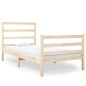 vidaXL Estructura de cama madera maciza de pino 90x190 cm
