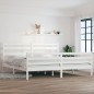 vidaXL Estructura de cama madera maciza de pino blanco 200x200 cm