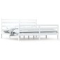 vidaXL Estructura de cama madera maciza de pino blanco 200x200 cm