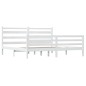 vidaXL Estructura de cama madera maciza de pino blanco 200x200 cm