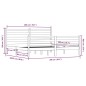 vidaXL Estructura de cama madera maciza de pino blanco 200x200 cm