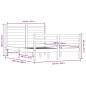 vidaXL Estructura de cama madera maciza de pino 120x200 cm vidaXL Estructura de cama madera maciza de pino 120x200 cm