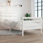 vidaXL Estructura de cama madera maciza de pino blanco 90x200 cm