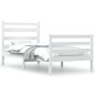 vidaXL Estructura de cama madera maciza de pino blanco 90x200 cm