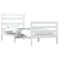 vidaXL Estructura de cama madera maciza de pino blanco 90x200 cm