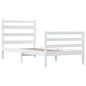 vidaXL Estructura de cama madera maciza de pino blanco 90x200 cm