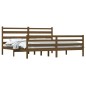 vidaXL Estructura de cama madera maciza de pino marrón miel 200x200 cm