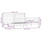 vidaXL Estructura de cama madera maciza de pino marrón miel 200x200 cm