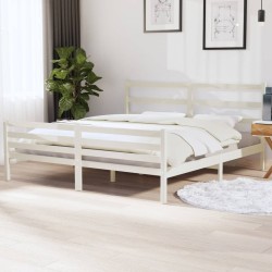 vidaXL Estructura de cama madera maciza de pino blanca 180x200 cm